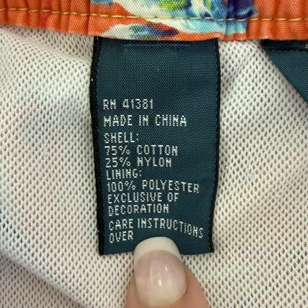 Ralph Lauren Polo Mens Size XL Fish Print Swim Trunks Shorts Tropical Resort